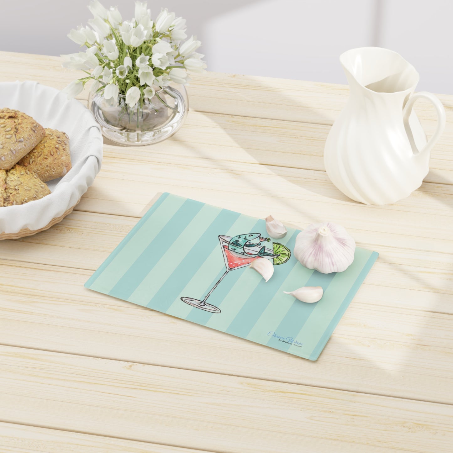 Party Animal Tempered Glass Cutting Board