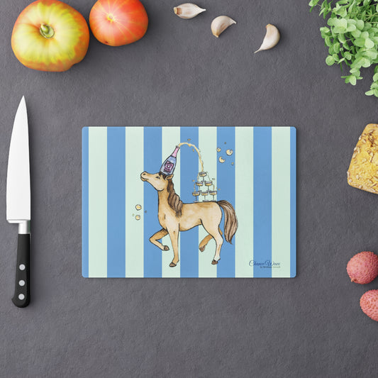 Party Animal Tempered Glass Cutting Board