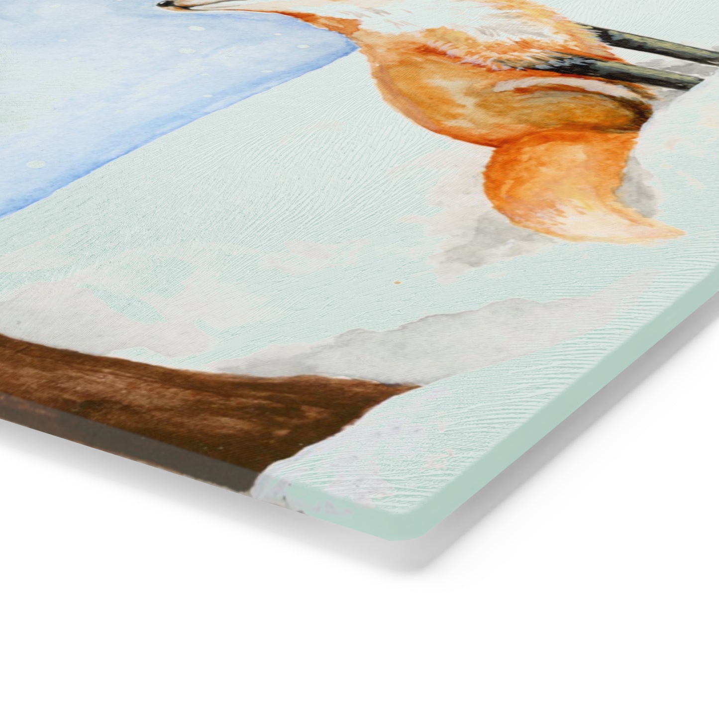 Winter Fox Tempered Glass Cutting Board