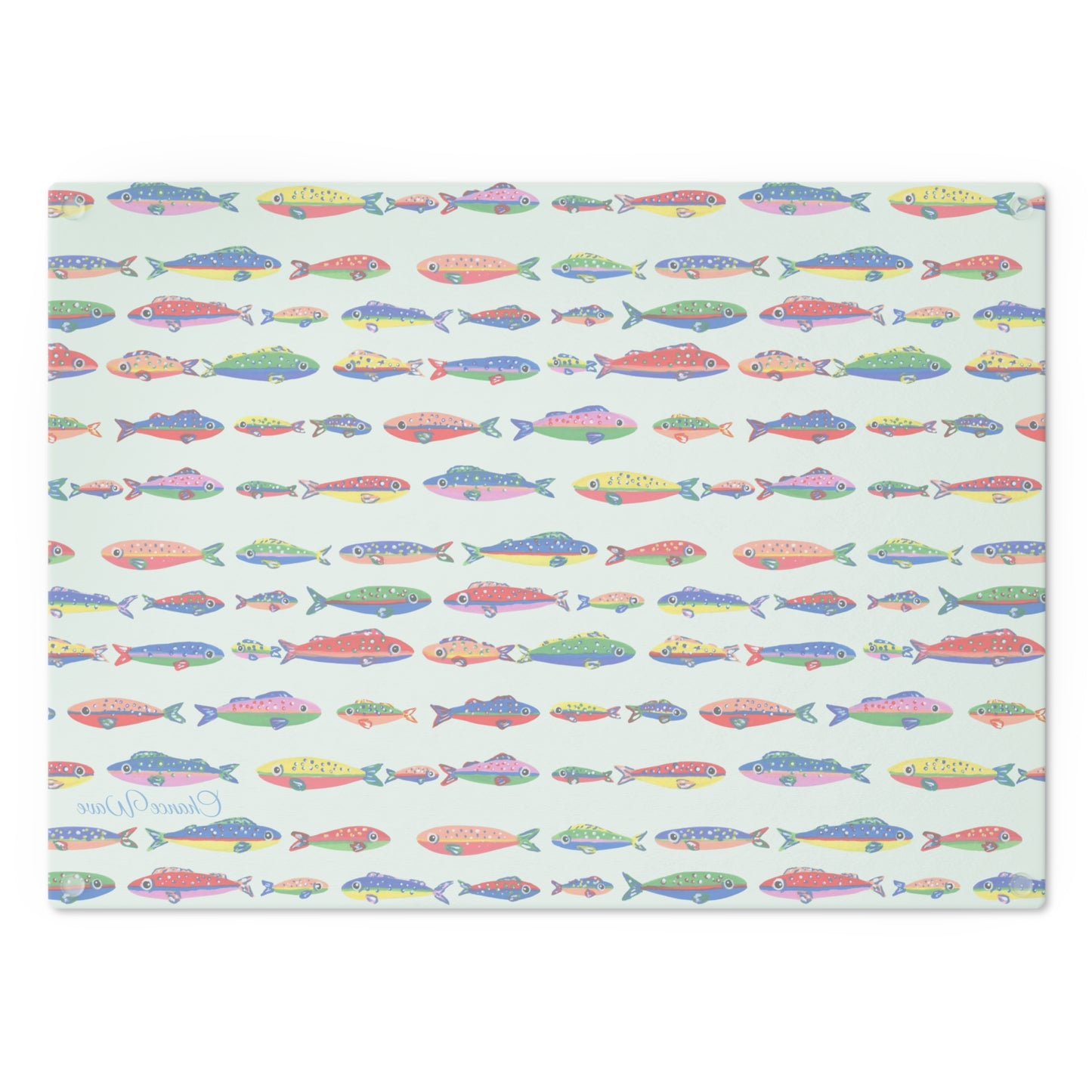 Fishy Tempered Glass Cutting Board