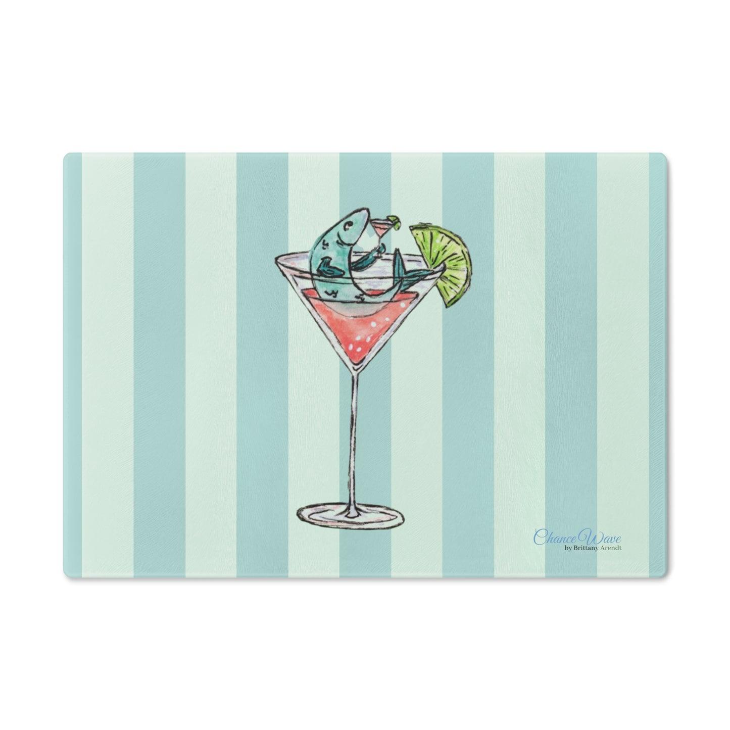 Party Animal Tempered Glass Cutting Board
