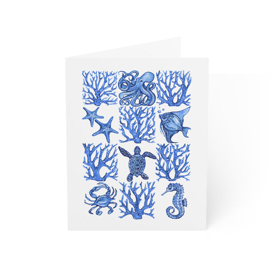 Ocean Pattern Greeting Cards (10 and 30pcs)