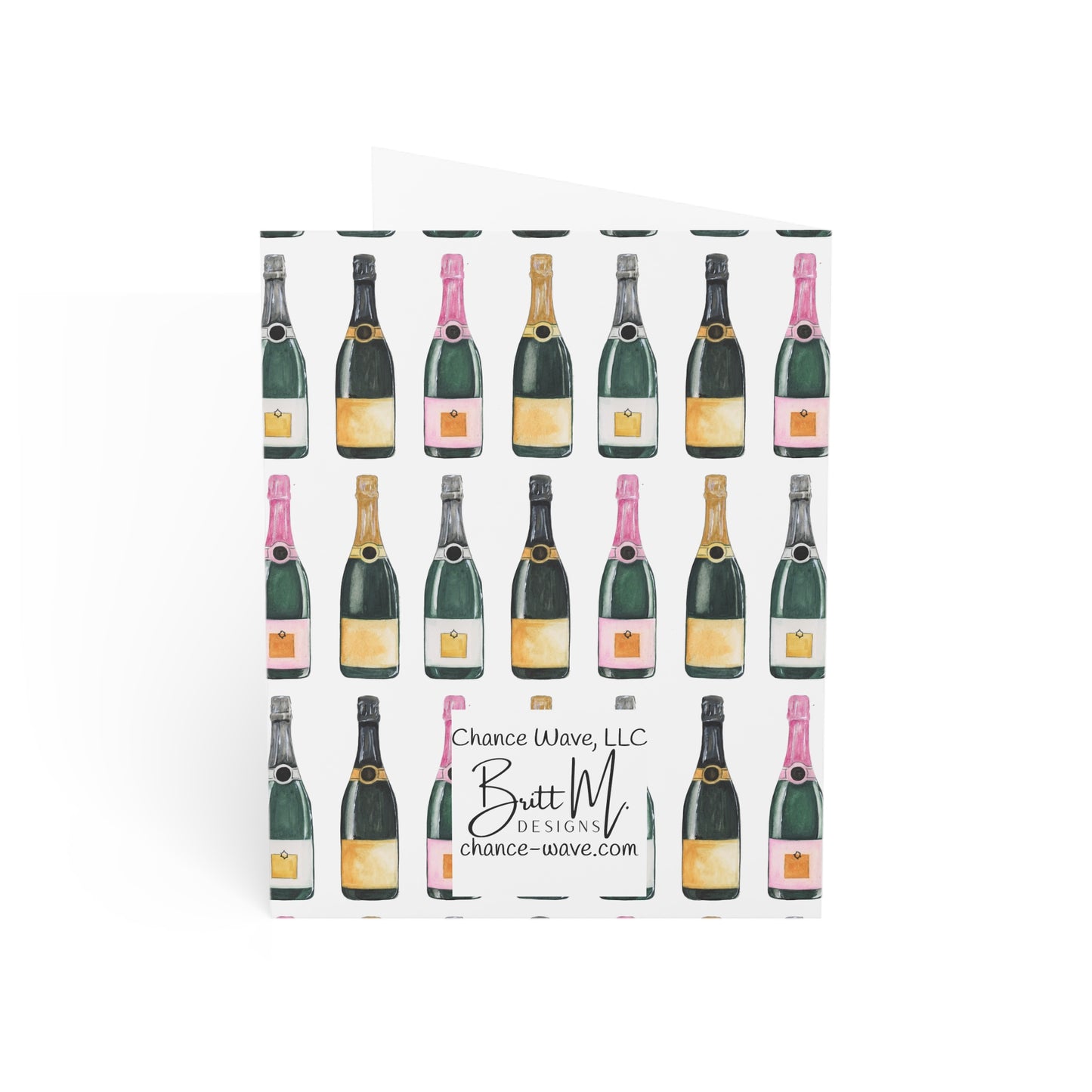 Champagne Pattern Greeting Cards (10 and 30pcs)