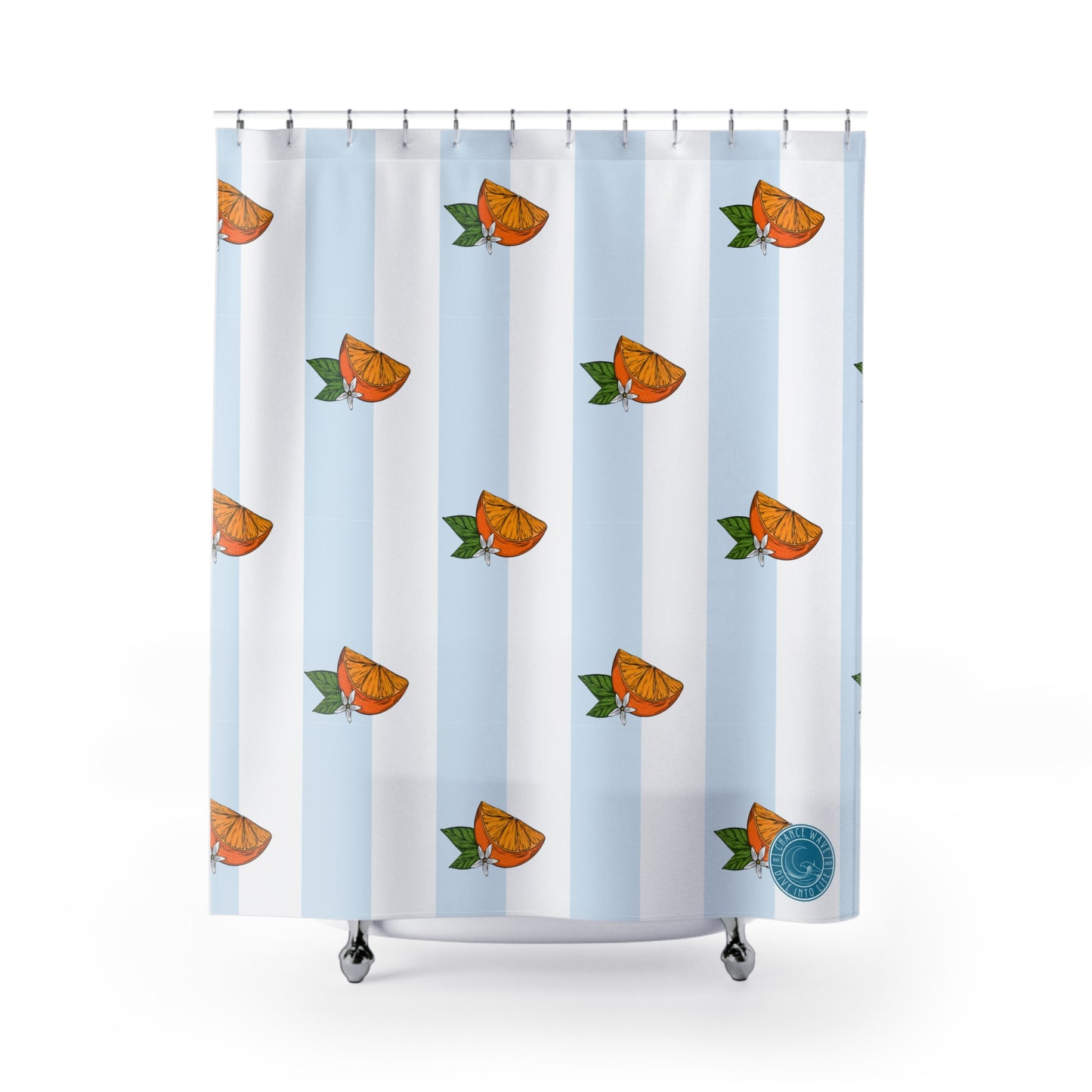 Orange Slice Shower Curtains