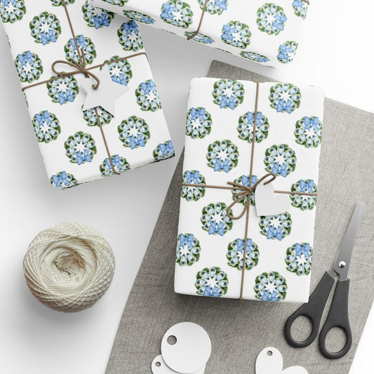 Oyster Wreath Wrapping Paper
