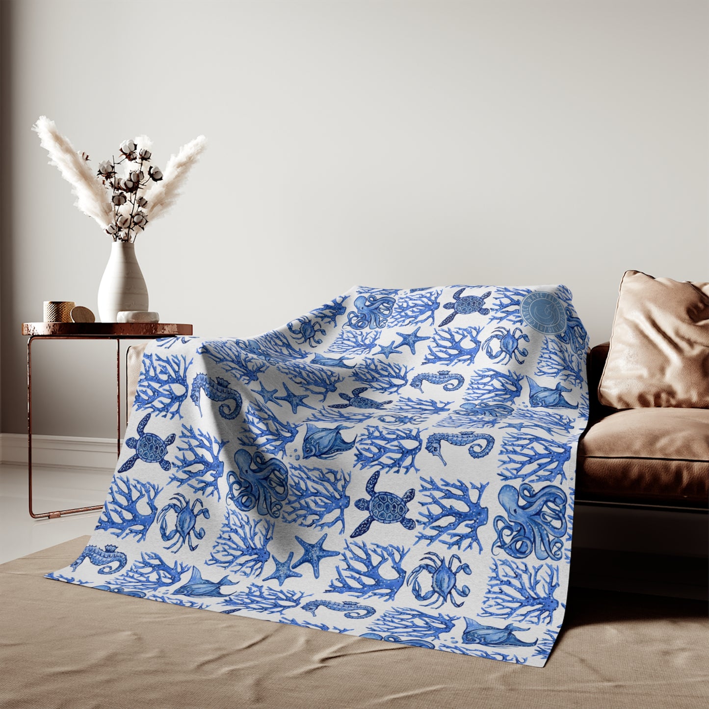 Ocean Pattern Sweatshirt Blanket