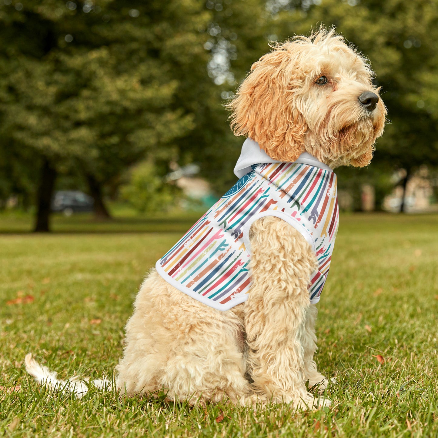 Surf Board Dog Hoodie