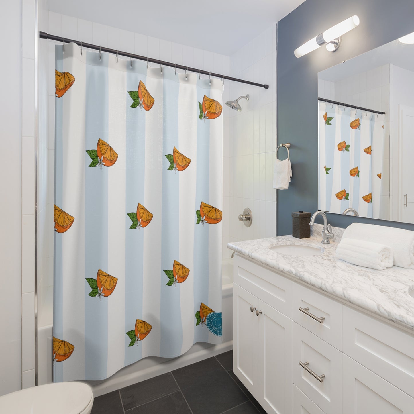 Orange Slice Shower Curtains