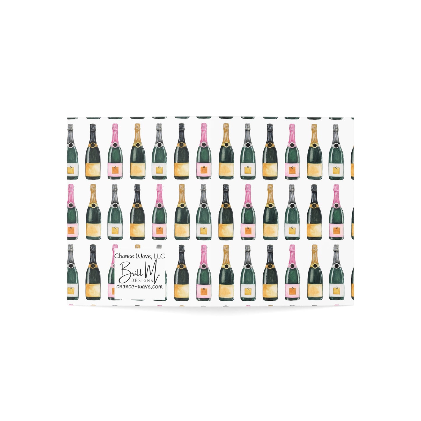 Champagne Pattern Greeting Cards (10 and 30pcs)