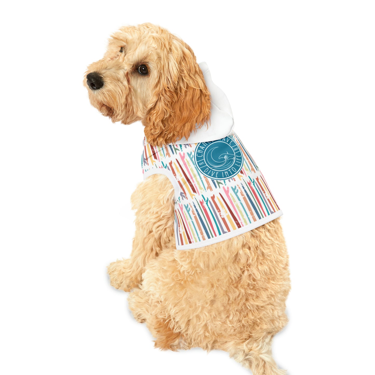 Surf Board Dog Hoodie