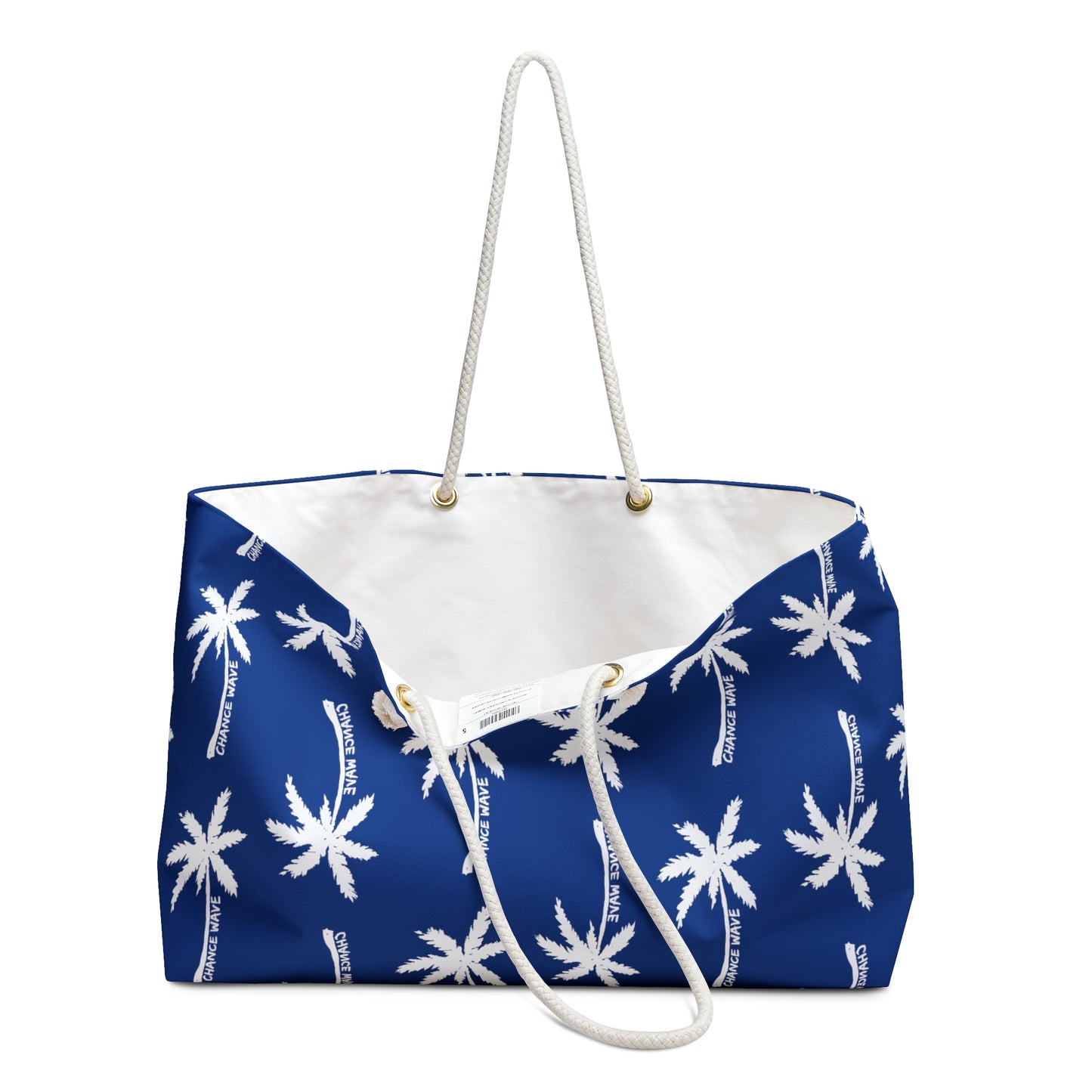 Navy Palm Weekender Bag