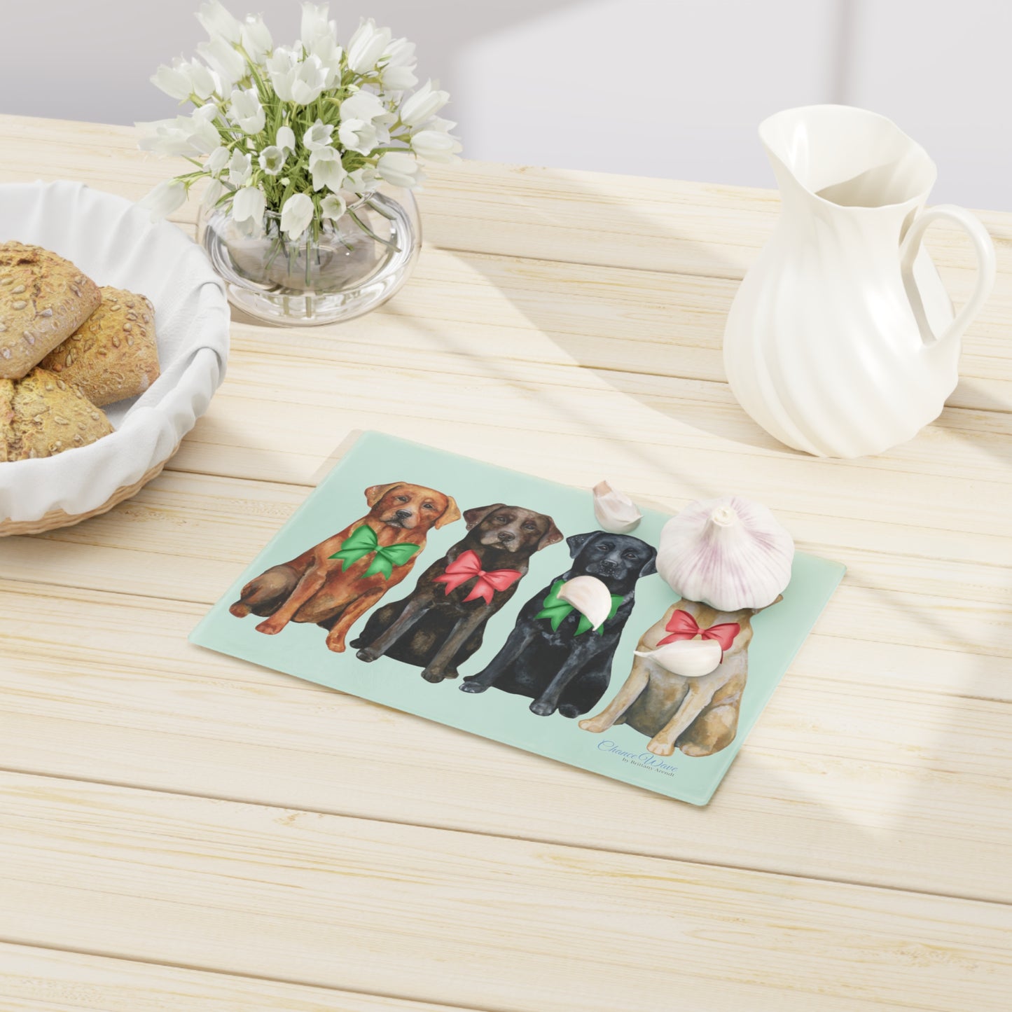 Festive Labs Tempered Glass Cutting Board