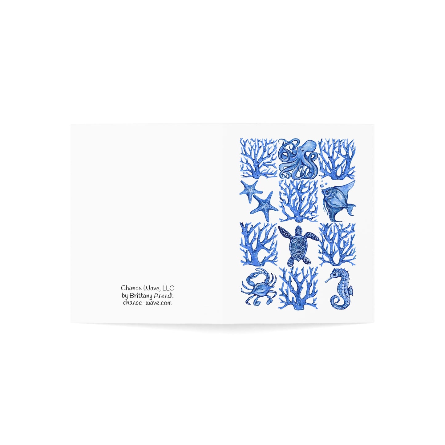Ocean Pattern Notecards (10 and 30pcs)