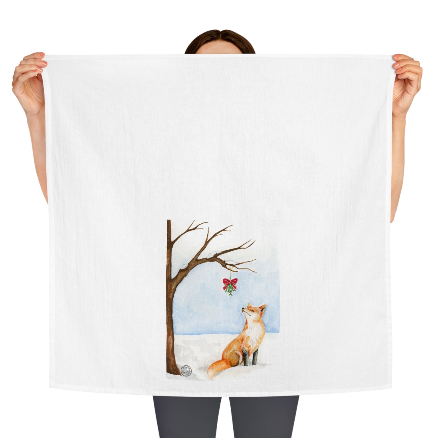 Winter Fox Tea Towel