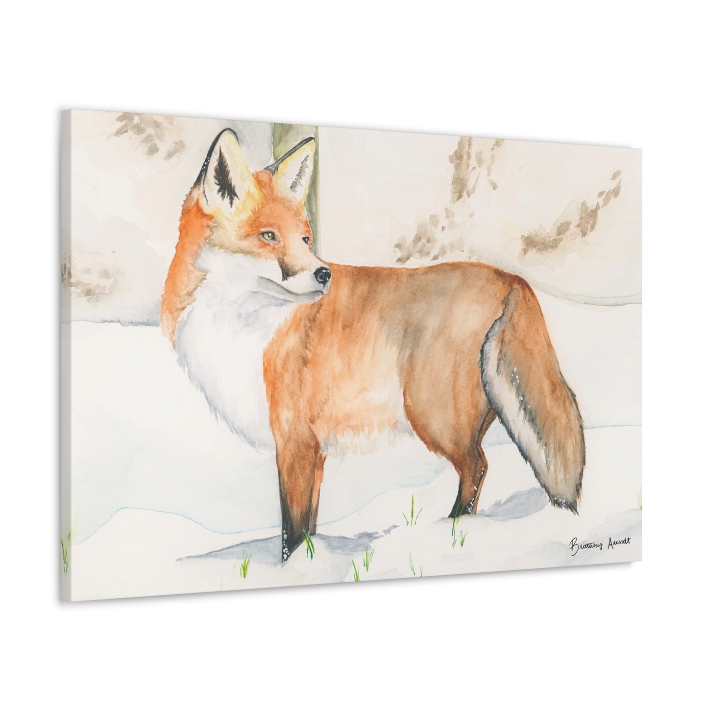Fox Print Canvas Gallery Wrap