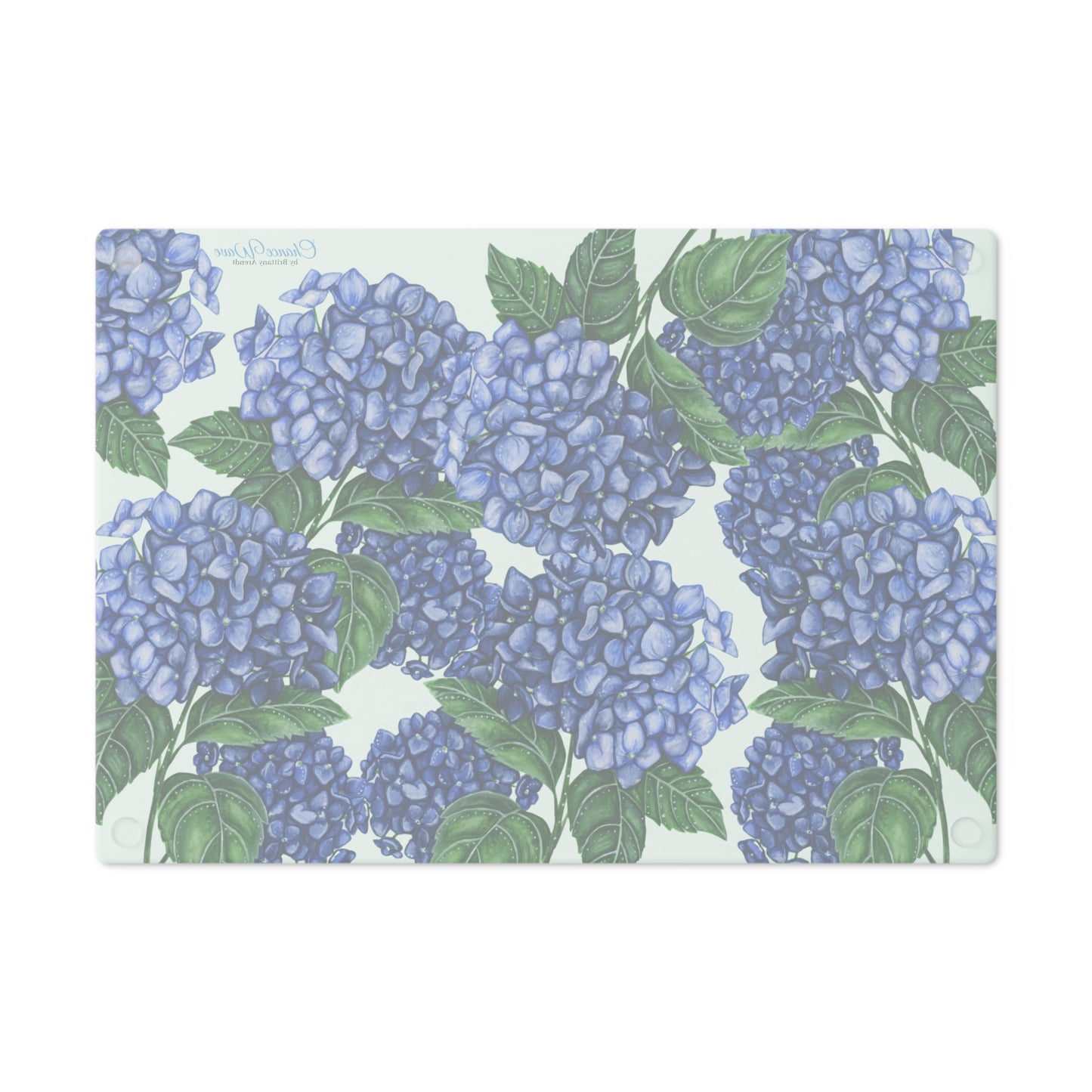 Hydrangea Tempered Glass Cutting Board