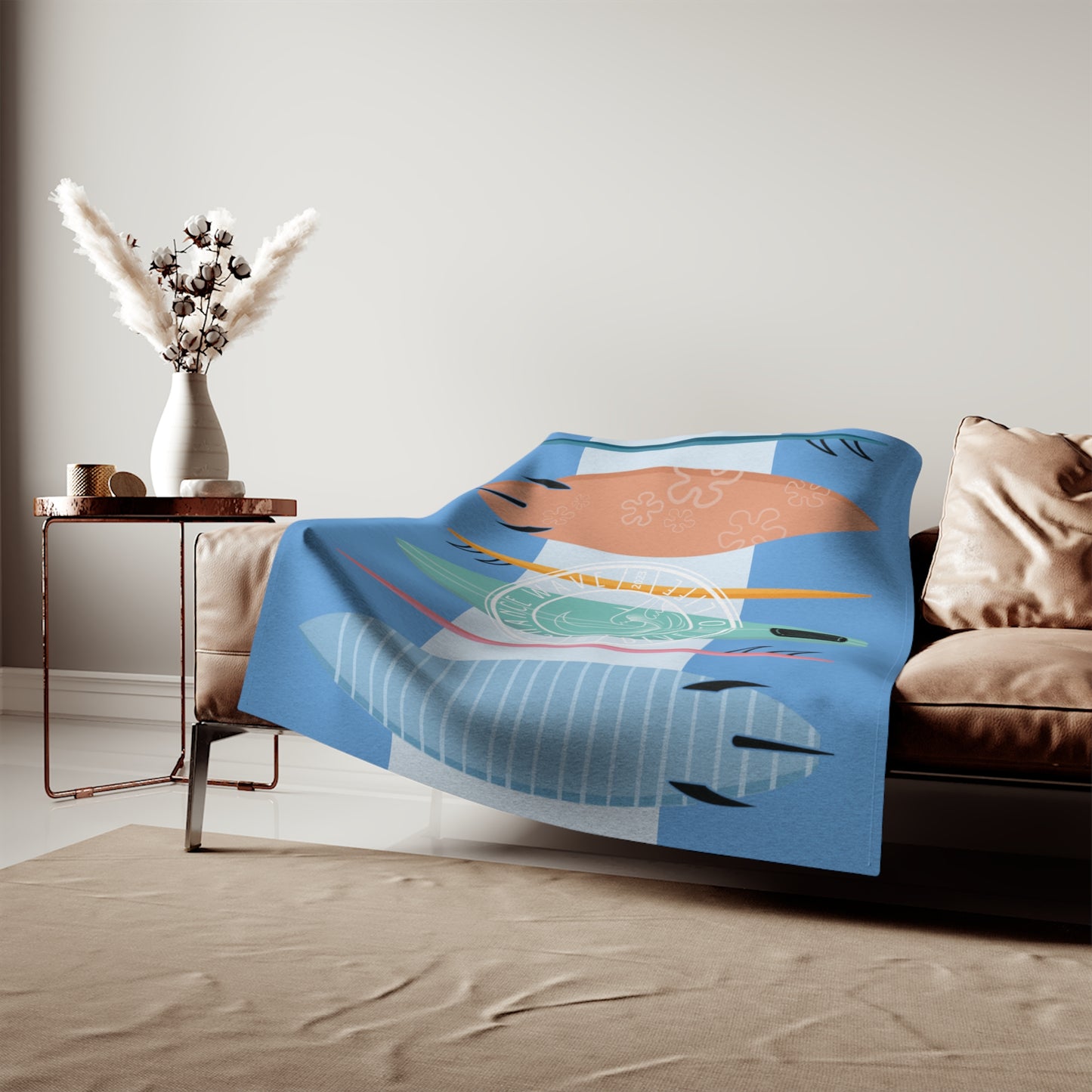 Surf Board Sweatshirt Blanket