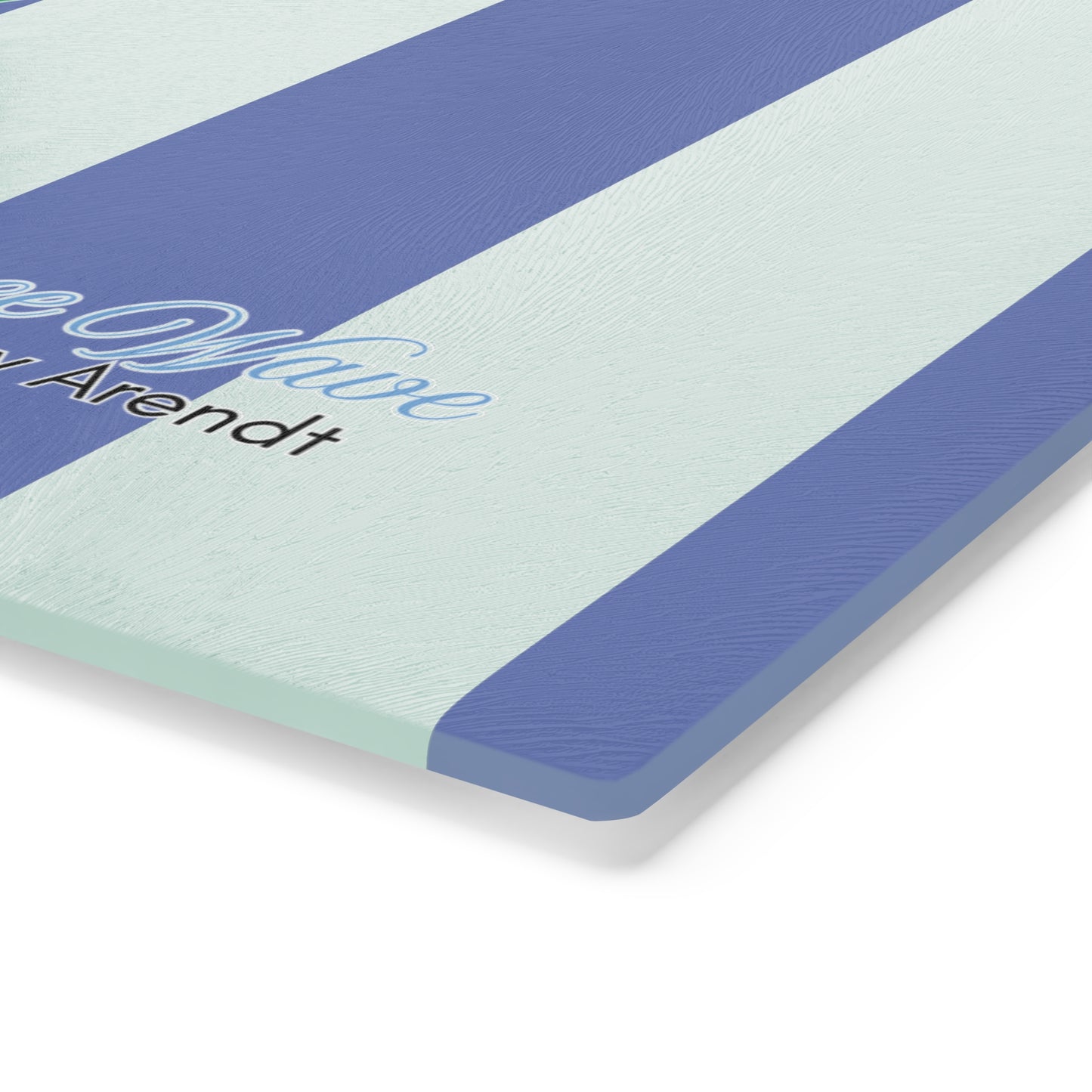 Hydrangea Striped Tempered Glass Cutting Board