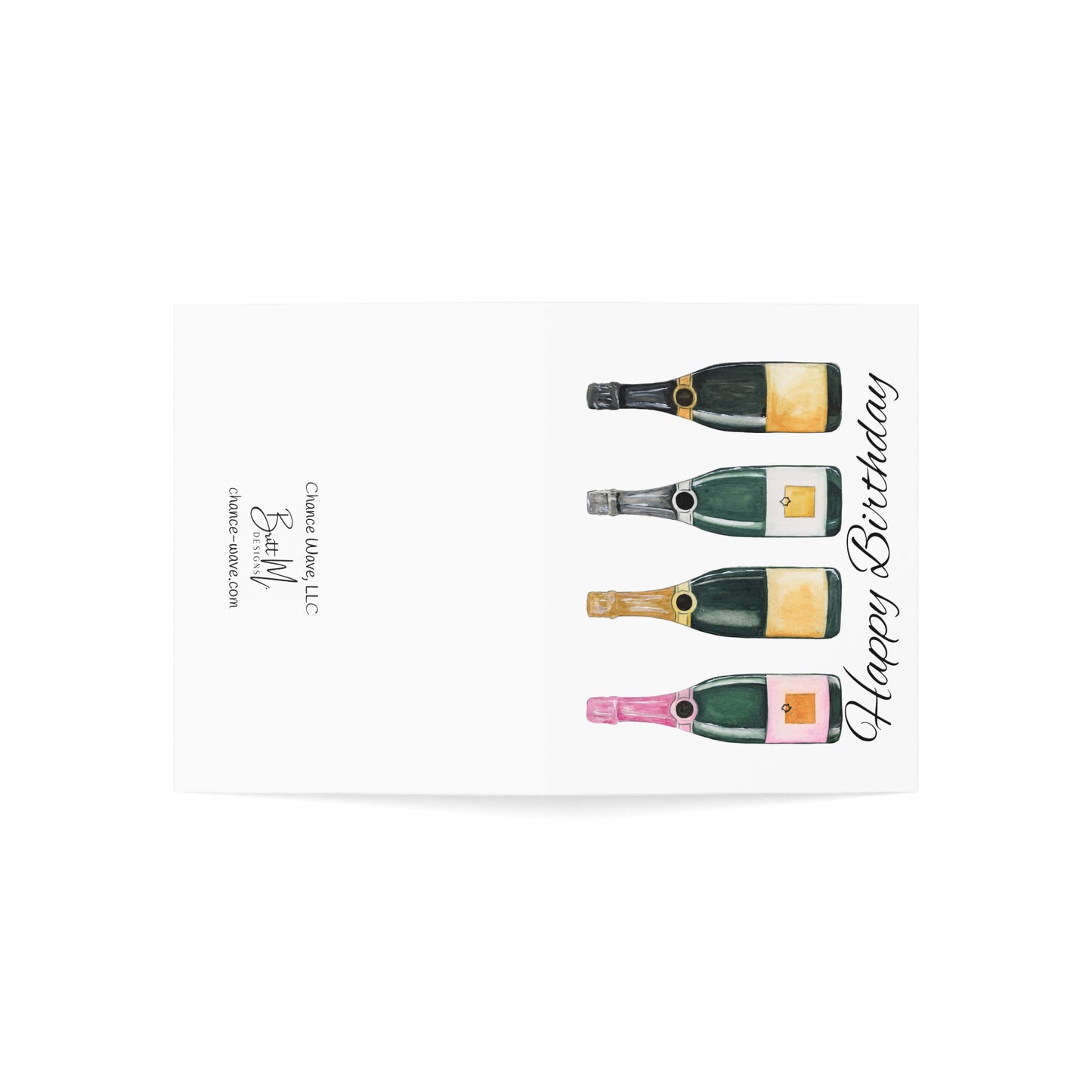 Champagne Birthday Cards (10 and 30pcs)