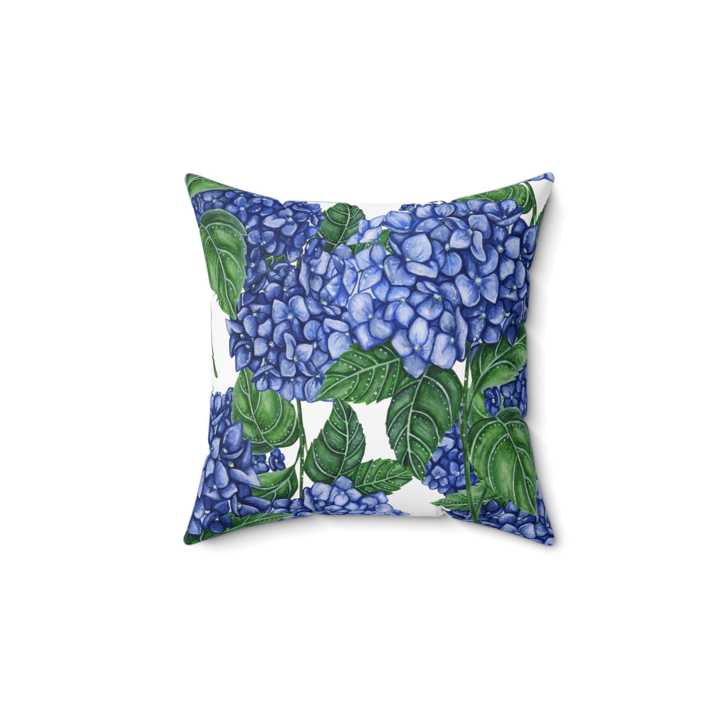 Hydrangea Polyester Square Pillow