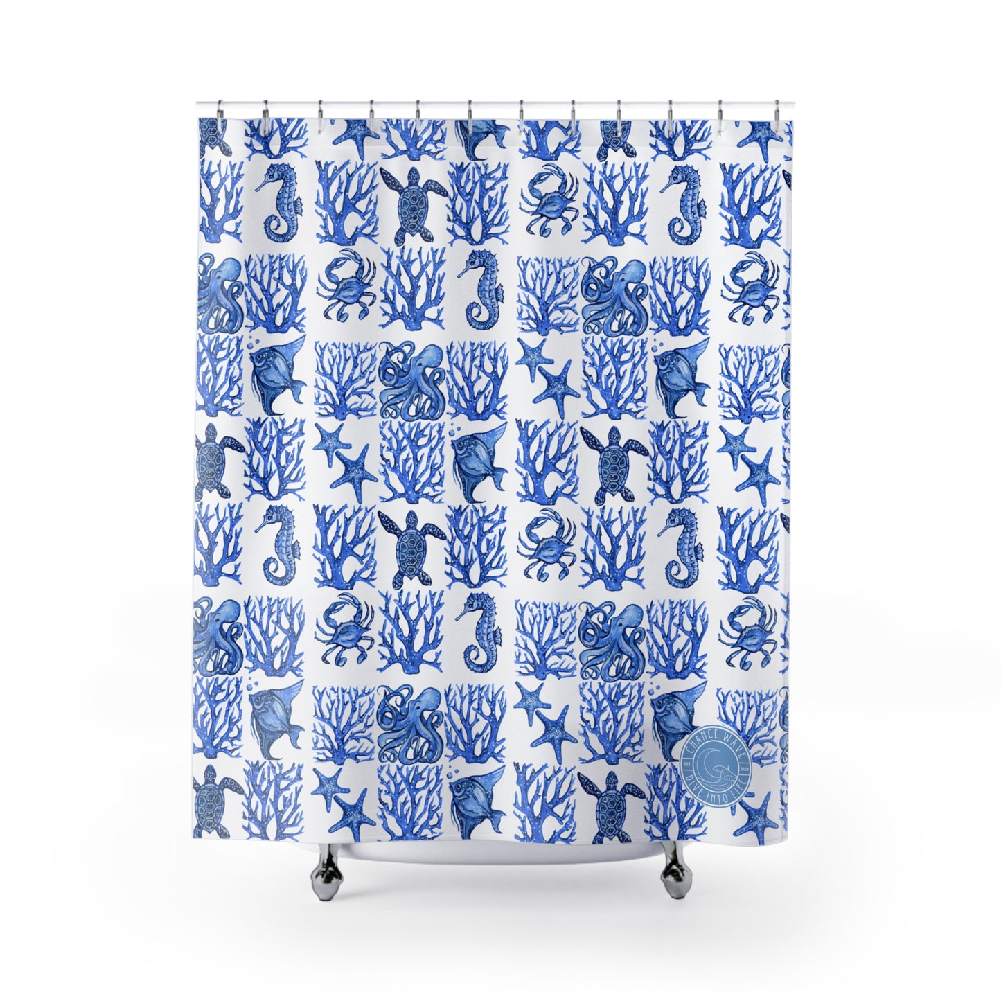 Ocean Pattern Shower Curtains