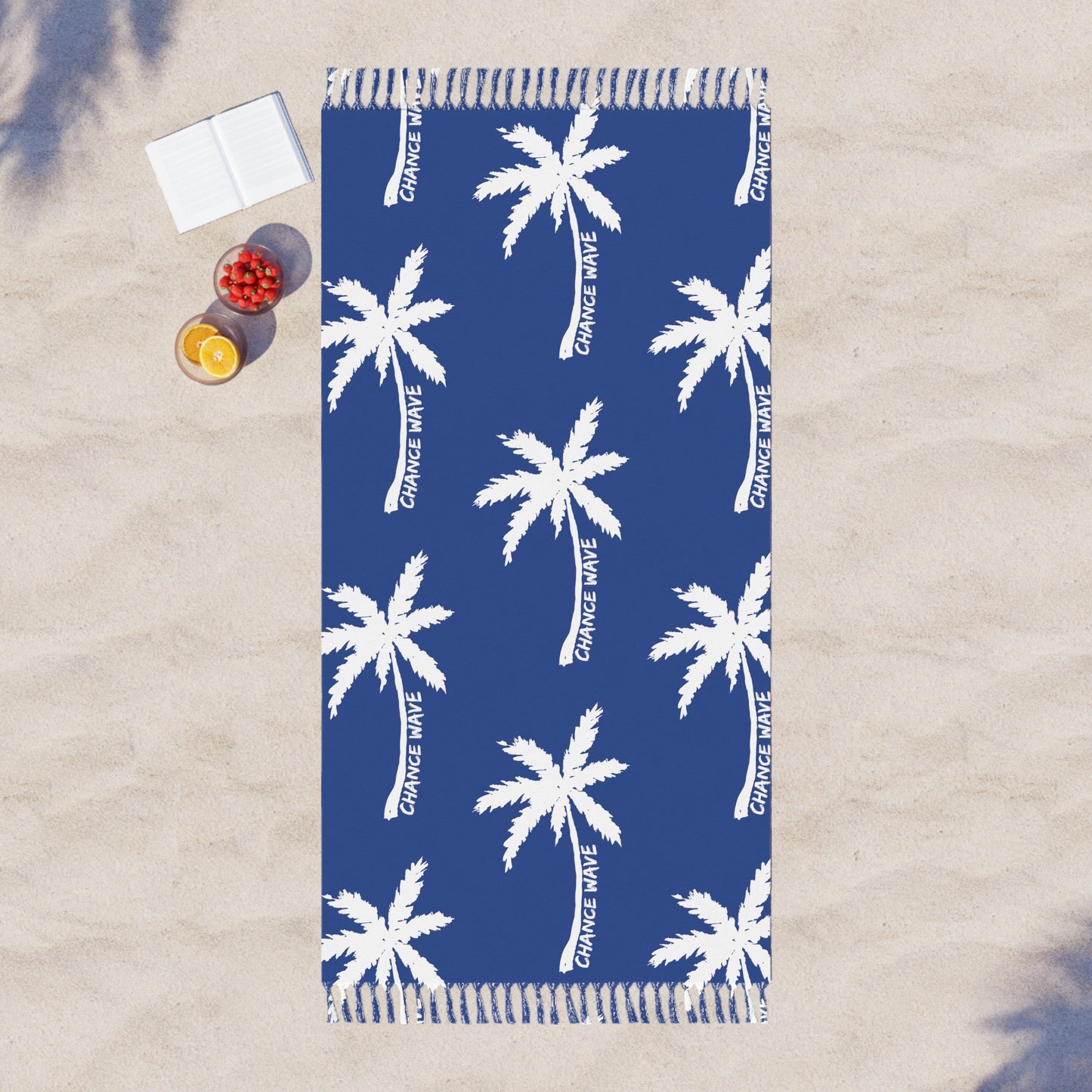 Navy Palm Boho Beach Cloth