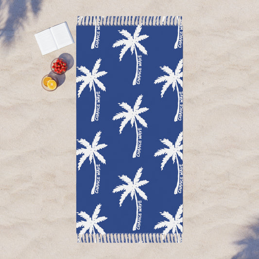 Navy Palm Boho Beach Cloth