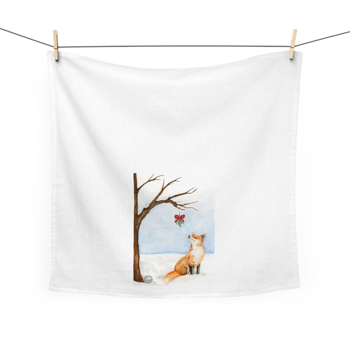 Winter Fox Tea Towel