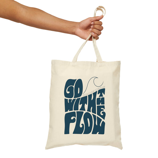 Go with the Flow Canvas Tote Bag
